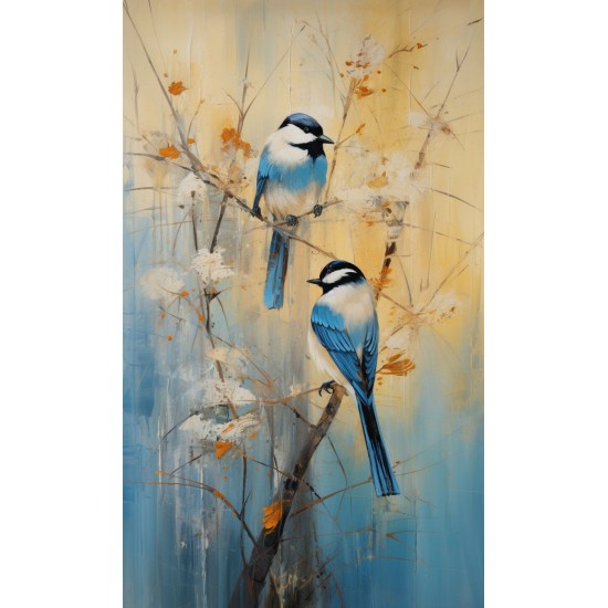 Bluebirds - Πίνακας σε καμβά - Πίνακας σε καμβά Κάδρα / Καμβάδες
