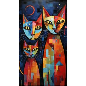 Cats in space - Πίνακας σε καμβά