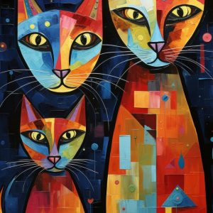 Cats in space - Πίνακας σε καμβά Cats in space - Πίνακας σε καμβά