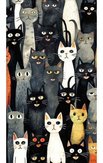 Cats in sweaters - Πίνακας σε καμβά