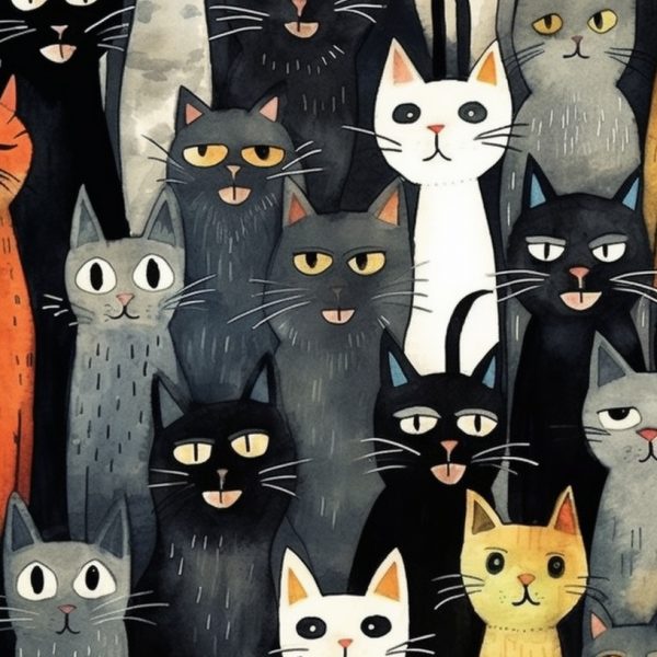 Cats in sweaters - Πίνακας σε καμβά