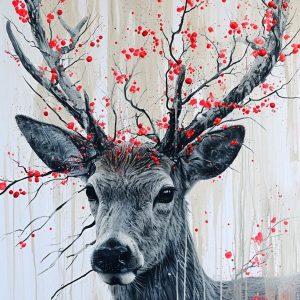 Cherry antlers - Πίνακας σε καμβά