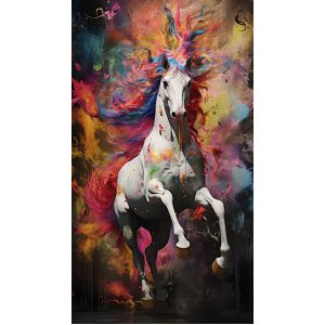 Colorful unicorn - Πίνακας σε καμβά