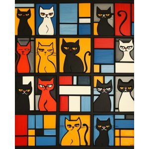 Cubic cats - Πίνακας σε καμβά