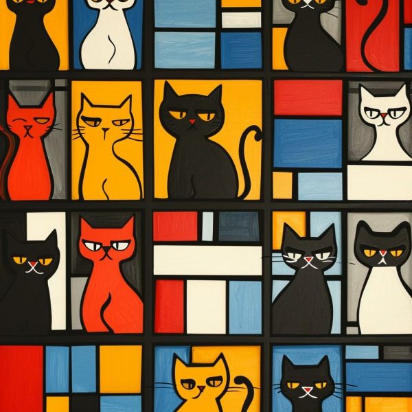 Cubic cats - Πίνακας σε καμβά