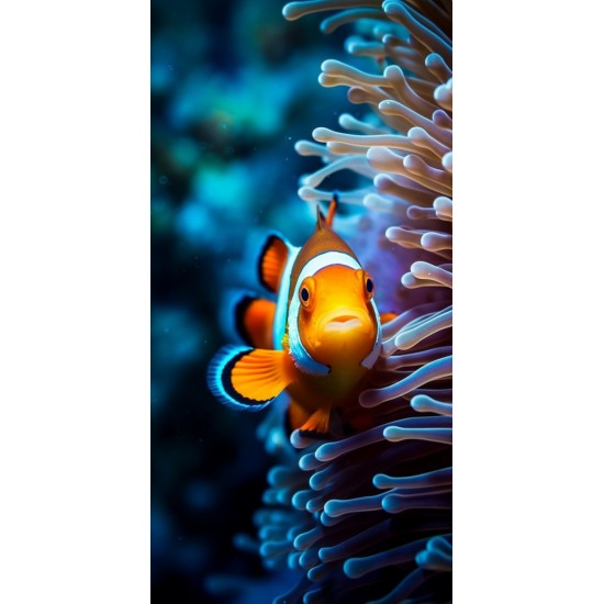 Cute clownfish - Πίνακας σε καμβά Κάδρα / Καμβάδες