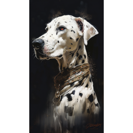 Dalmatian dog in style - Πίνακας σε καμβά Κάδρα / Καμβάδες
