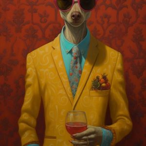 Drinking wine - Πίνακας σε καμβά