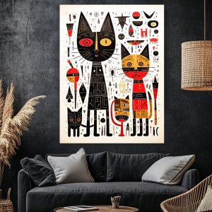 Egyptian cats - Πίνακας σε καμβά