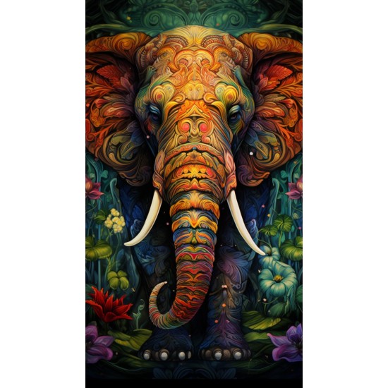 Ethnic elephant - Πίνακας σε καμβά Κάδρα / Καμβάδες