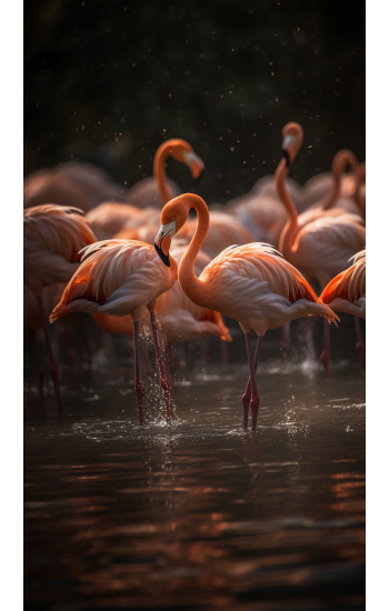 Flamingos - Πίνακας σε καμβά