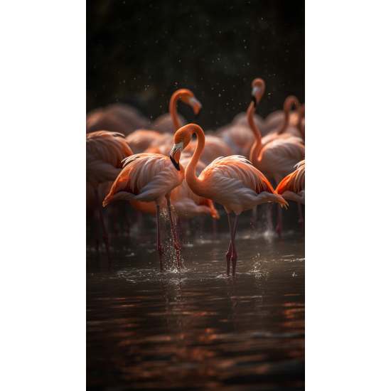 Flamingos - Πίνακας σε καμβά Κάδρα / Καμβάδες