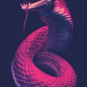Fuchsia bite - Πίνακας σε καμβά