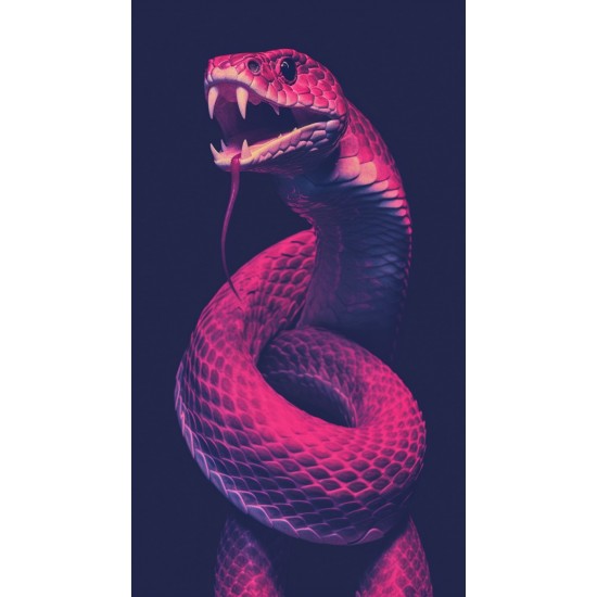 Fuchsia bite - Πίνακας σε καμβά