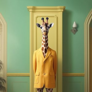Funky giraffe - Πίνακας σε καμβά