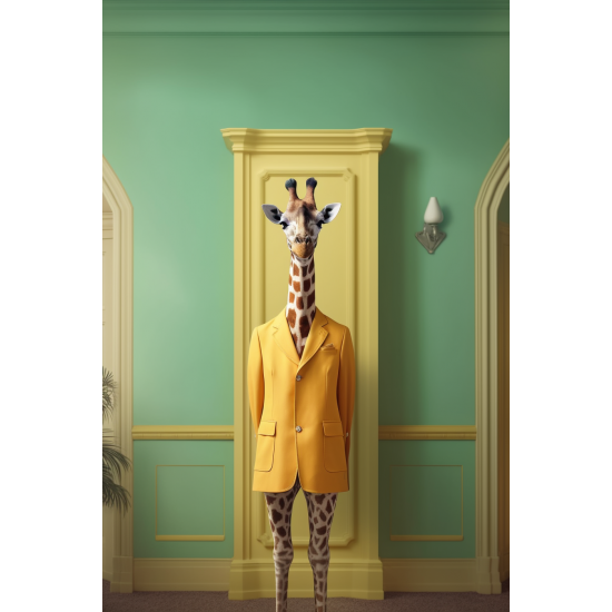 Funky giraffe - Πίνακας σε καμβά Κάδρα / Καμβάδες