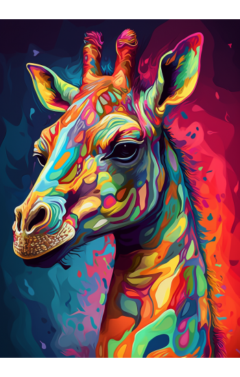 Giraffe fine art - Πίνακας σε καμβά