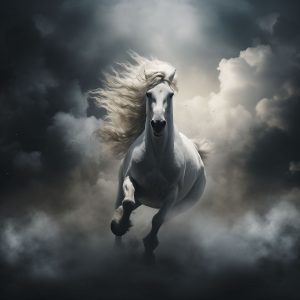Horse in the clouds - Πίνακας σε καμβά
