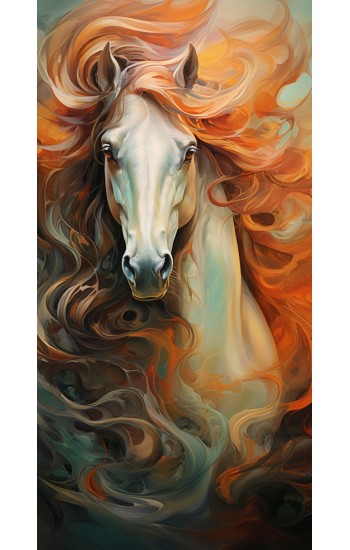 Horse with long hair - Πίνακας σε καμβά
