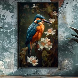 Kingfisher the lord of the flowers - Πίνακας σε καμβά
