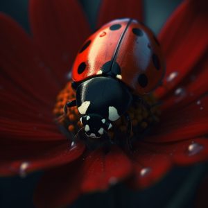 Ladybug on a flower - Πίνακας σε καμβά