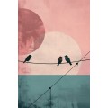 Lovebirds - Πίνακας σε καμβά - Πίνακας σε καμβά Κάδρα / Καμβάδες