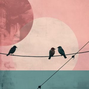 Lovebirds - Πίνακας σε καμβά Lovebirds - Πίνακας σε καμβά