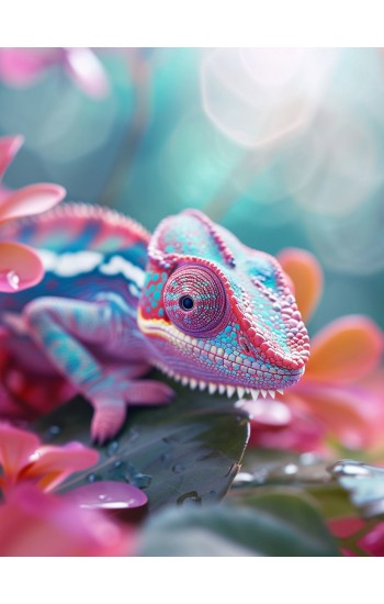 Lovely chameleon - Πίνακας σε καμβά