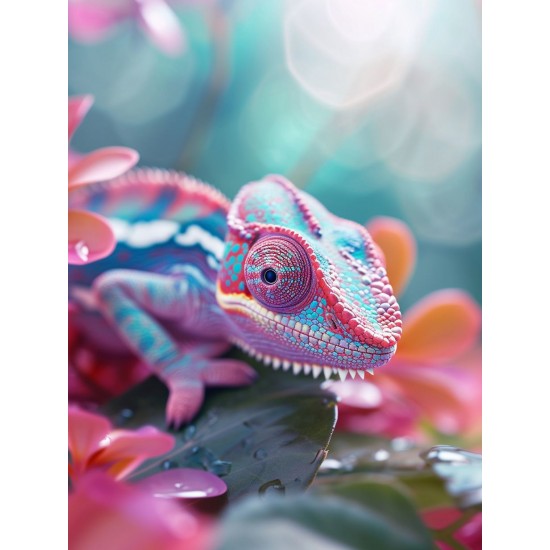 Lovely chameleon - Πίνακας σε καμβά - Πίνακας σε καμβά Κάδρα / Καμβάδες