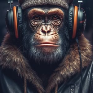 Monkey in style - Πίνακας σε καμβά