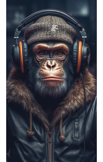 Monkey in style - Πίνακας σε καμβά