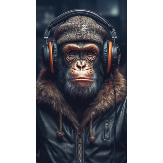 Monkey in style - Πίνακας σε καμβά Monkey in style - Πίνακας σε καμβά