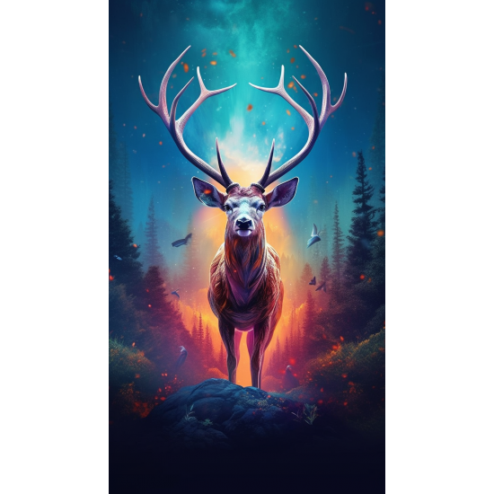 Mythical deer - Πίνακας σε καμβά Κάδρα / Καμβάδες