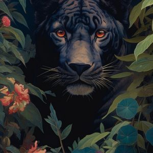 Panther in the jungle - Πίνακας σε καμβά