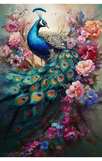 Peacock beauty - Πίνακας σε καμβά