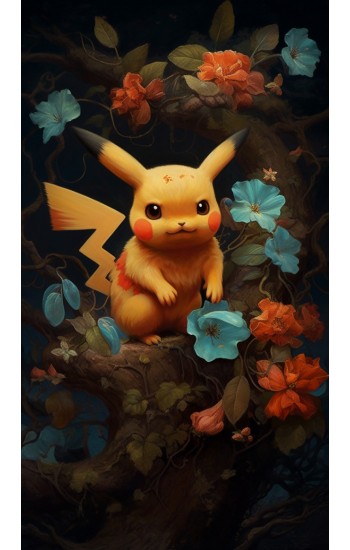 Pikachu the lord of the flowers - Πίνακας σε καμβά