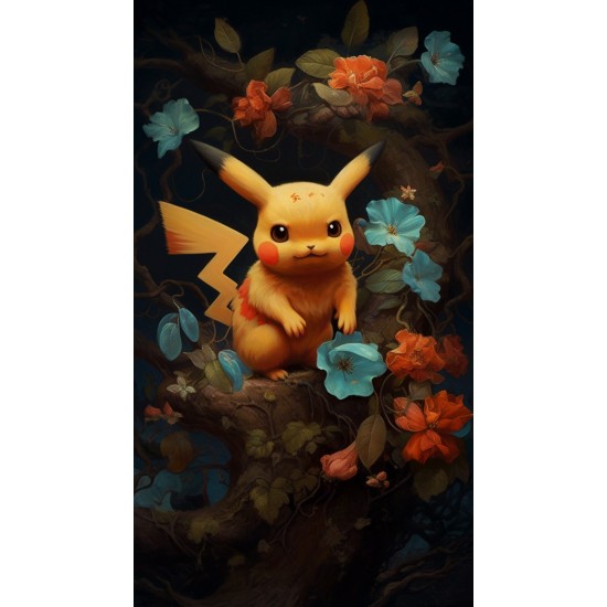 Pikachu the lord of the flowers - Πίνακας σε καμβά Κάδρα / Καμβάδες