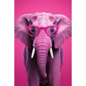 Pink elephant - Πίνακας σε καμβά