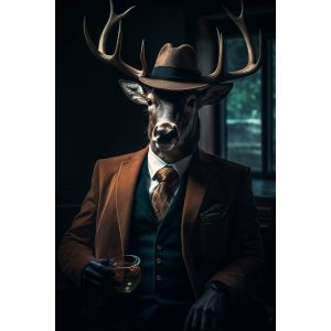 Reindeer brandy - Πίνακας σε καμβά