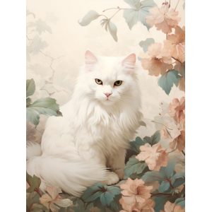 Romantic cat - Πίνακας σε καμβά