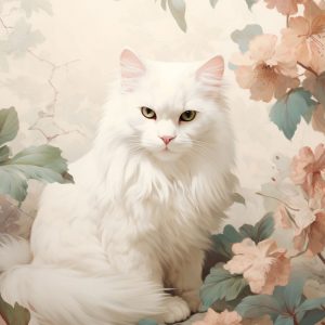 Romantic cat - Πίνακας σε καμβά