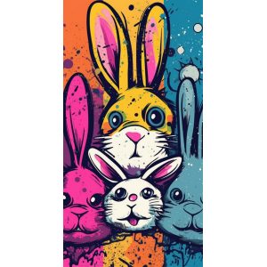 Smiling bunnies - Πίνακας σε καμβά Smiling bunnies - Πίνακας σε καμβά