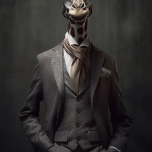 Tuxedo giraffe - Πίνακας σε καμβά