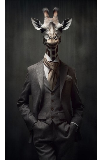 Tuxedo giraffe - Πίνακας σε καμβά
