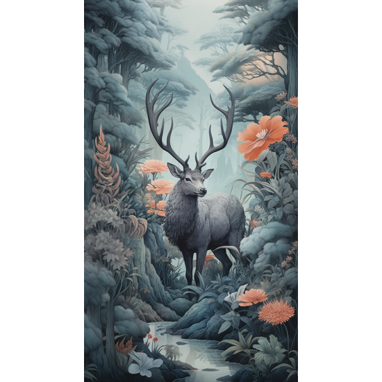 White deer - Πίνακας σε καμβά Κάδρα / Καμβάδες