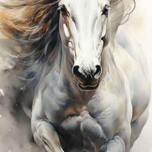 White horse - Πίνακας σε καμβά