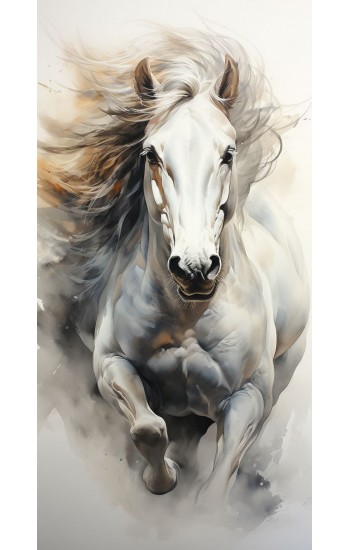 White horse - Πίνακας σε καμβά