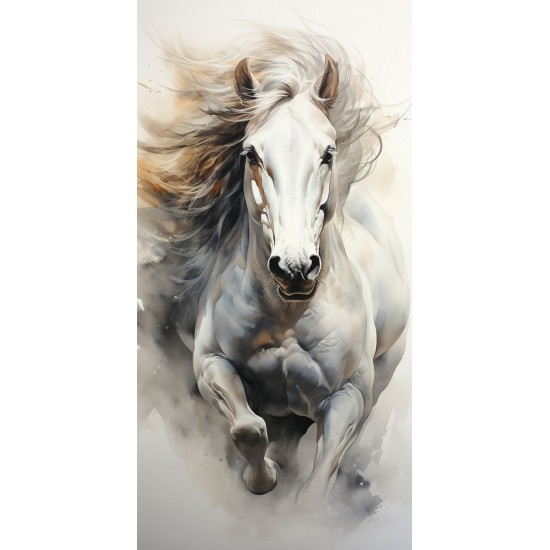 White horse - Πίνακας σε καμβά - Πίνακας σε καμβά Κάδρα / Καμβάδες