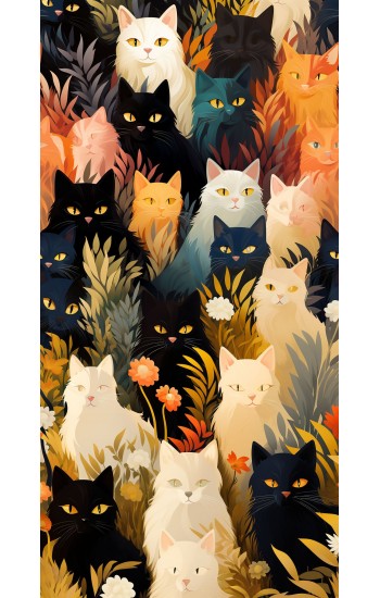 Wild cats - Πίνακας σε καμβά