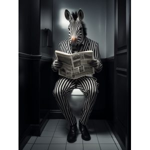Zebra news - Πίνακας σε καμβά